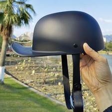 DOT Certified Motorcycle Half Helmet Adult Moped Jet Helmet Baseball Cap Retro