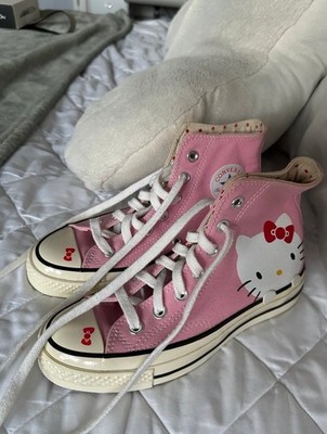 Converse Chuck 70 Hello Kitty Pink High Top Canvas Graphic Print Sneakers