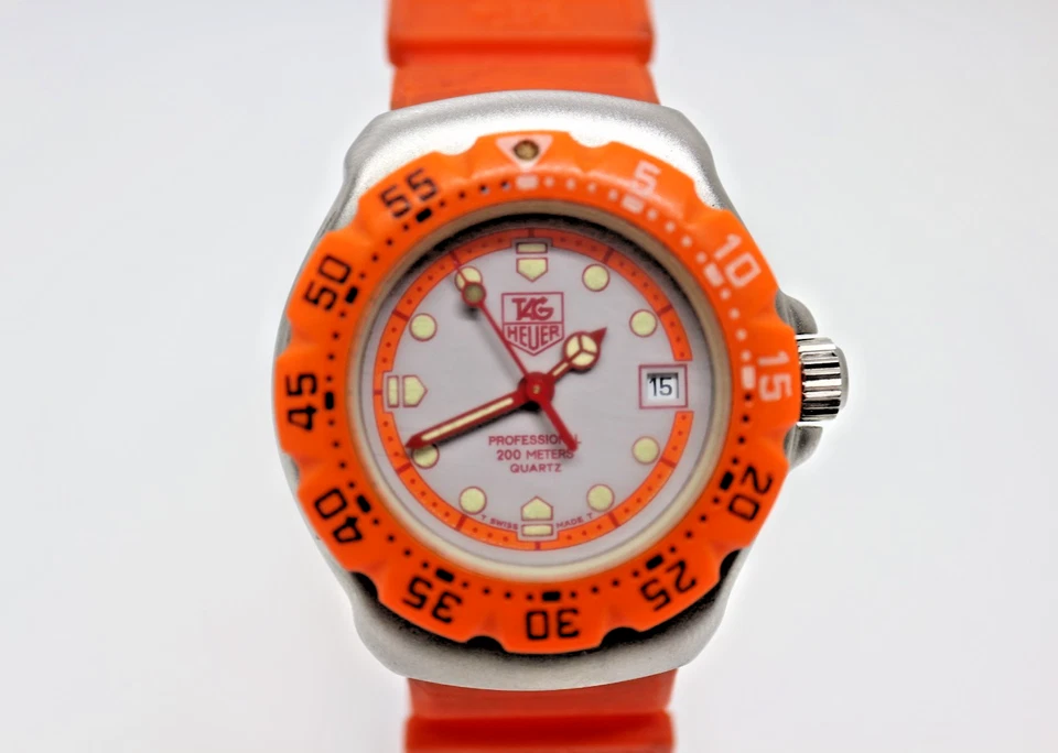 [EXC+5] TAG HEUER Formula 1 373.508 28mm Orange Date Ladies Quartz Watch JAPAN - Image 4 of 4