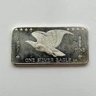 Vintage 1971 Silver Eagle 1oz .999 Silver Redeemable Market Value Art foster Bar
