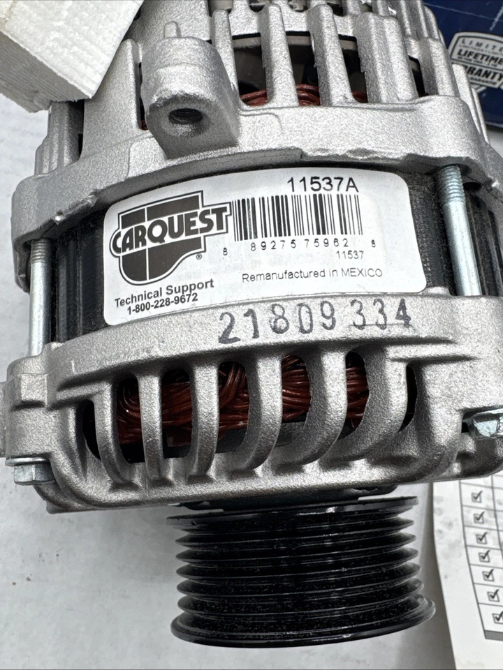 Alternador Carquest 11537A Acura ILX Honda Civic HR-V remanufacturado Foto 2 de 4