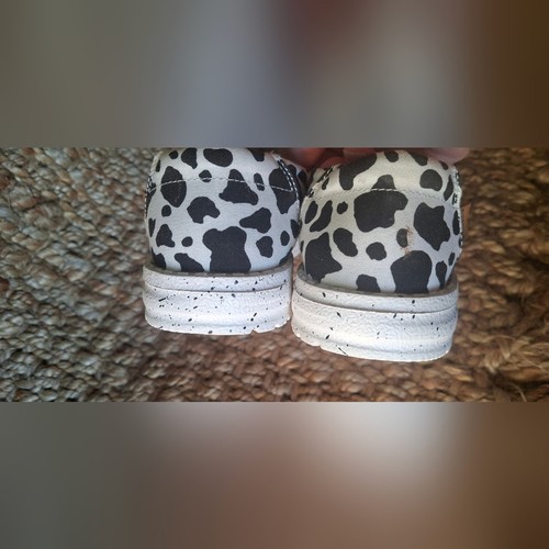 Hey Dude Damenschuhe neu im Karton Größe 6 Wendy Milky Way schwarz & weiß Kuhmuster NEU - Bild 9 von 9