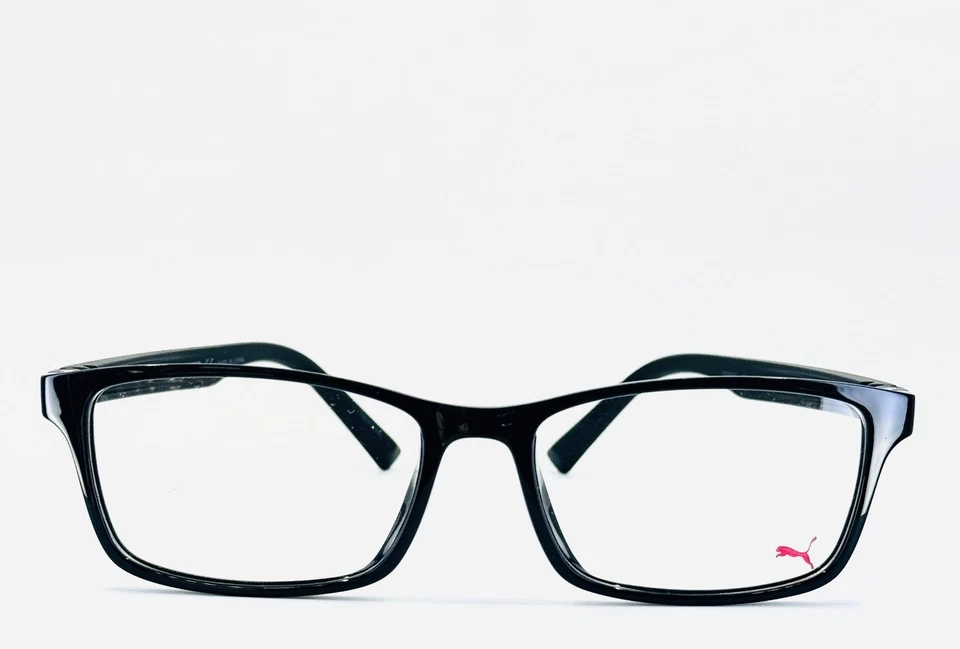 NUEVO PUMA PE00380 001 Negro Unisex Rectángulo Borde Completo Anteojos 54-16-150 B:34 Foto 2 de 4