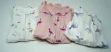 Carter's Infant Girl One Piece Footed Sleepers Lot of Three Size Newborn