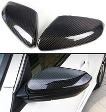 FOR 2016-2021 HONDA CIVIC CARBON FIBER SIDE MIRROR COVER CAP DIRECT REPLACEMENT