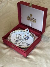 Spode Fine Bone China Campanula Flowers Floral Handled Bon Bon Dish F1397