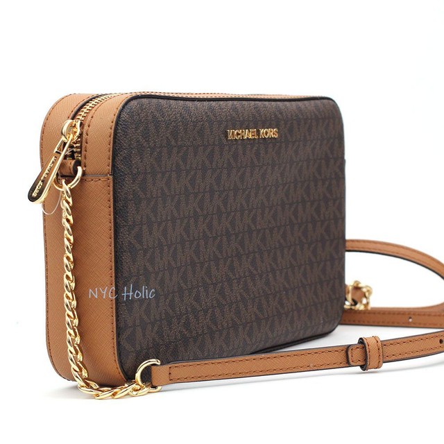 michael kors brown and tan purse