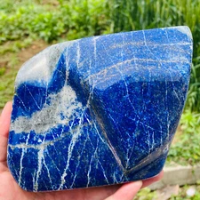 3.17lb Lapis Lazuli Freeform Polished Tumble Rough Stone Dark Blue Crystal