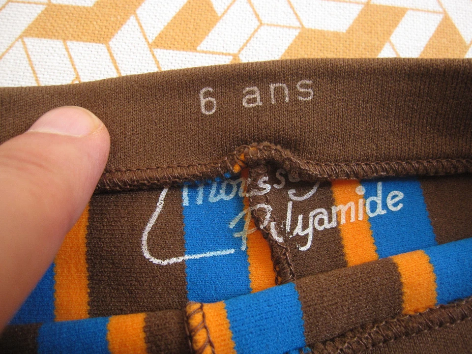 Maillot de Bain Vintage piscine plage été 60'S rayé Vintage enfant - 6 ans - Photo 3/4