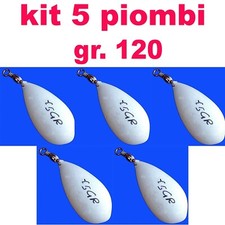 Piombo bianco Piombi Pesca Surfcasting bolentino Kit Grammi 120 Mare