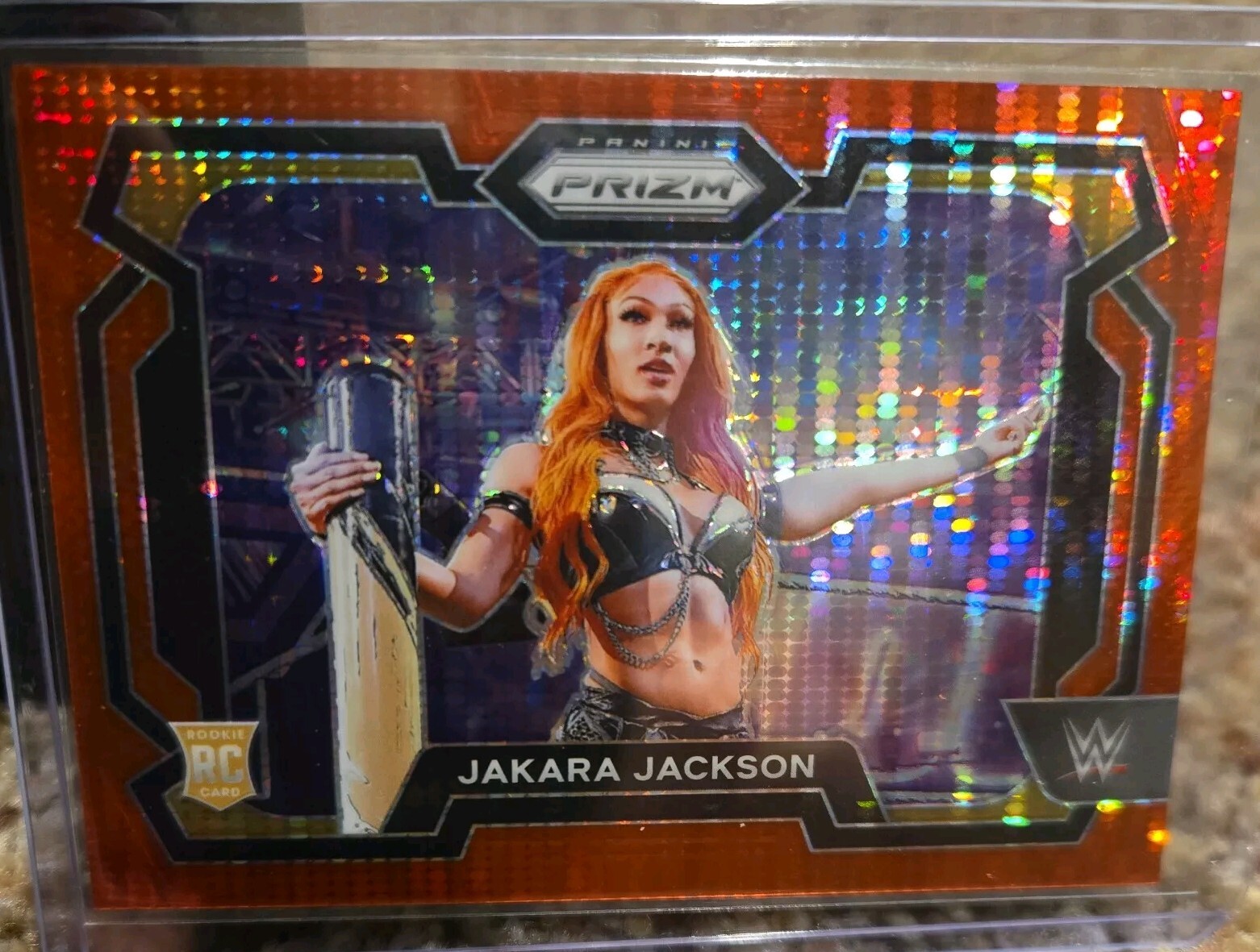 2024 Panini Prizm WWE - Red Pulsar Prizm #12 Jakara Jackson /399 (RC)