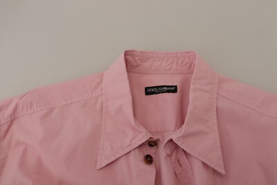 DOLCE & GABBANA Shirt Pink Casual Button Down Long Sleeves 45/US18