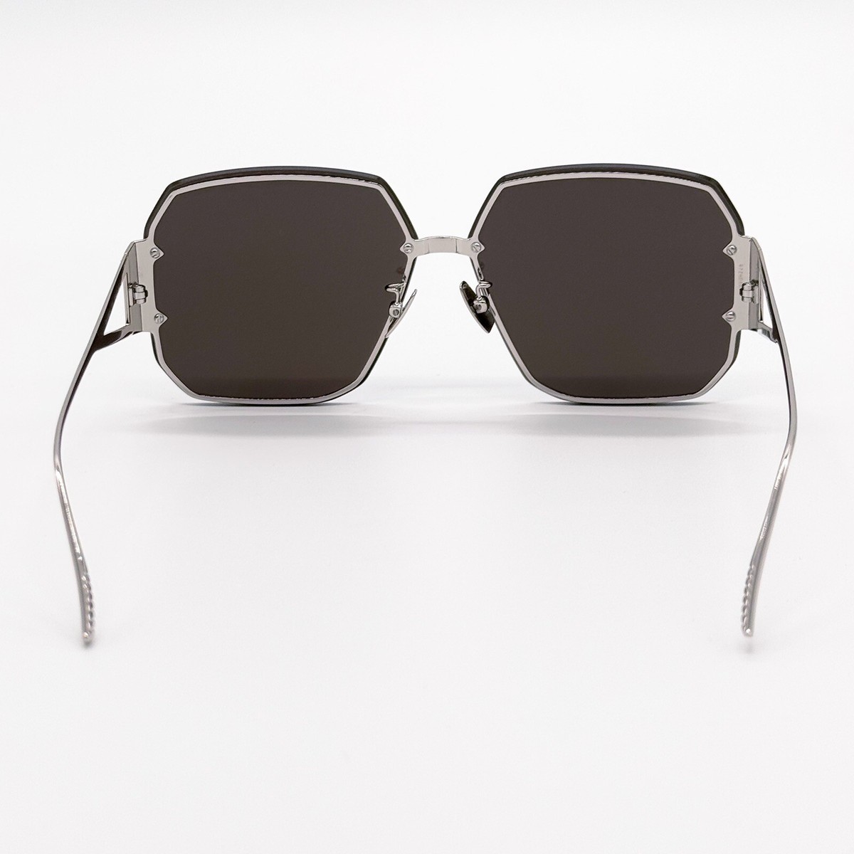 NEW BOTTEGA VENETA BV1085SA 001 SILVER GREY WOMEN SUNGLASSES BOTTEGA VENETA NEW BV1085SA 001 BOTTEGA VENETA SILVER BLACK WOMEN BOTTEGA  main image 4