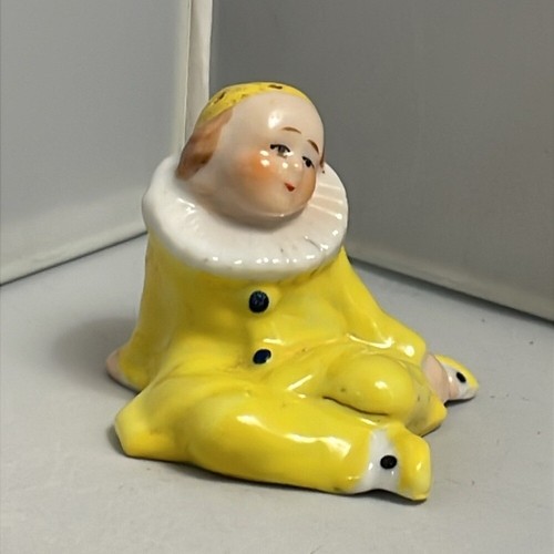 Vintage Japan Porcelain Yellow Harlequin Figural SINGLE Salt or Pepper Shaker - Picture 7 of 10
