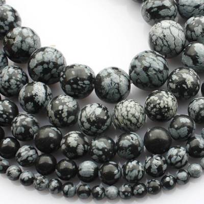 Flecken Obsidian Perlen Runde gems Naturstein,1 Strang 4mm 6mm 8mm 10mm 12mm