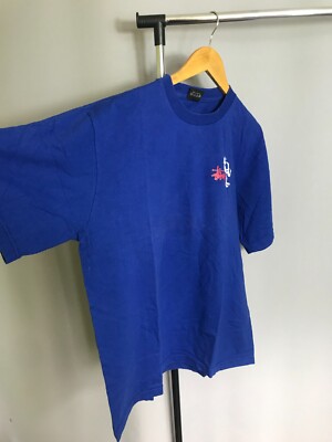 Rare Stussy Outdoor 90s Jazz Man Saxophone Vintage Blue T Shirt