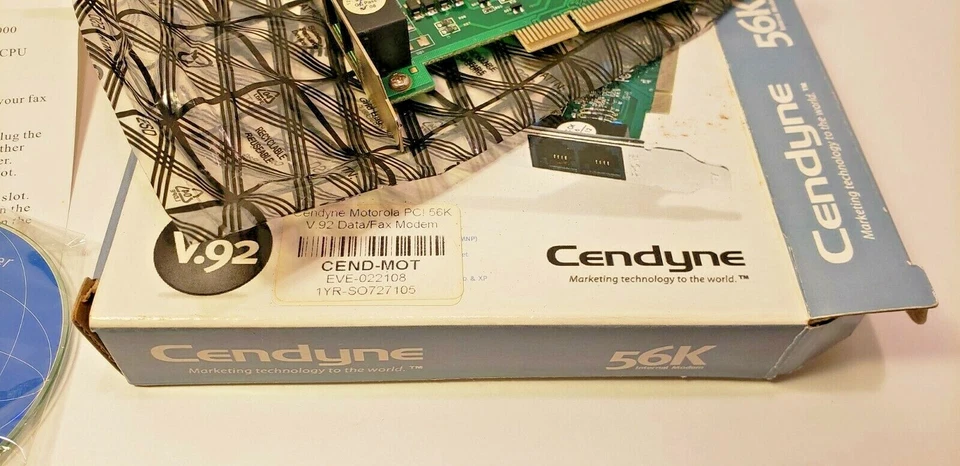 Cendyne Motorola PCI 56K V.92 Data/Fax Modem - EVE-022108 - Image 3 of 4