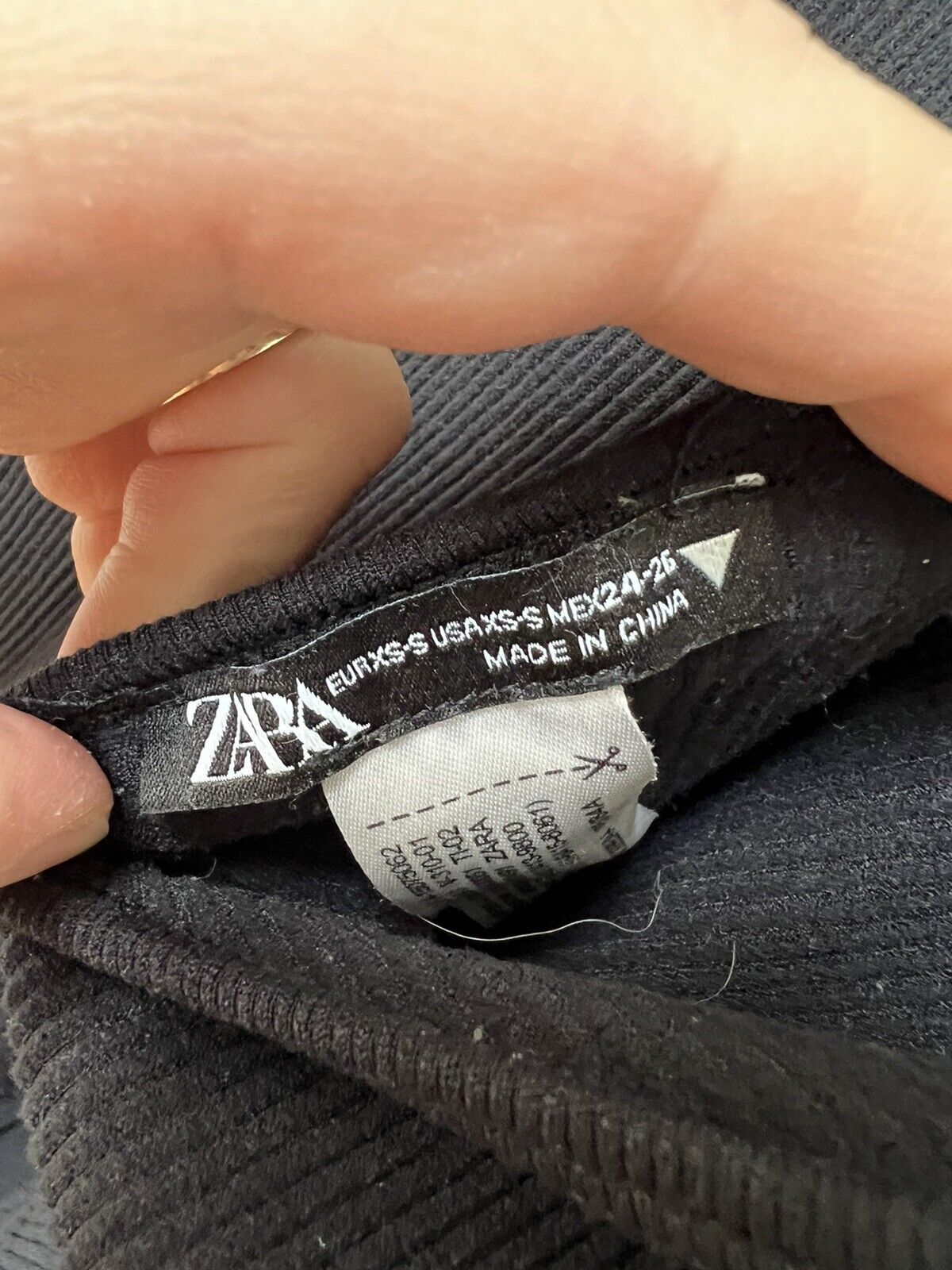 Zara Women’s XS-S Black Full Length Knit Jumpsuit… - image 4