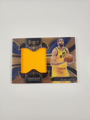 2023-24 Panini Select Rudy Gobert Throwback Materials Patch Prizm #19/49 TM-RG