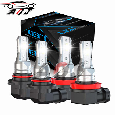 Bombillos LED Focos Para Auto Carro 9005+H11 Luz De Coche Faros Faro Delanteros