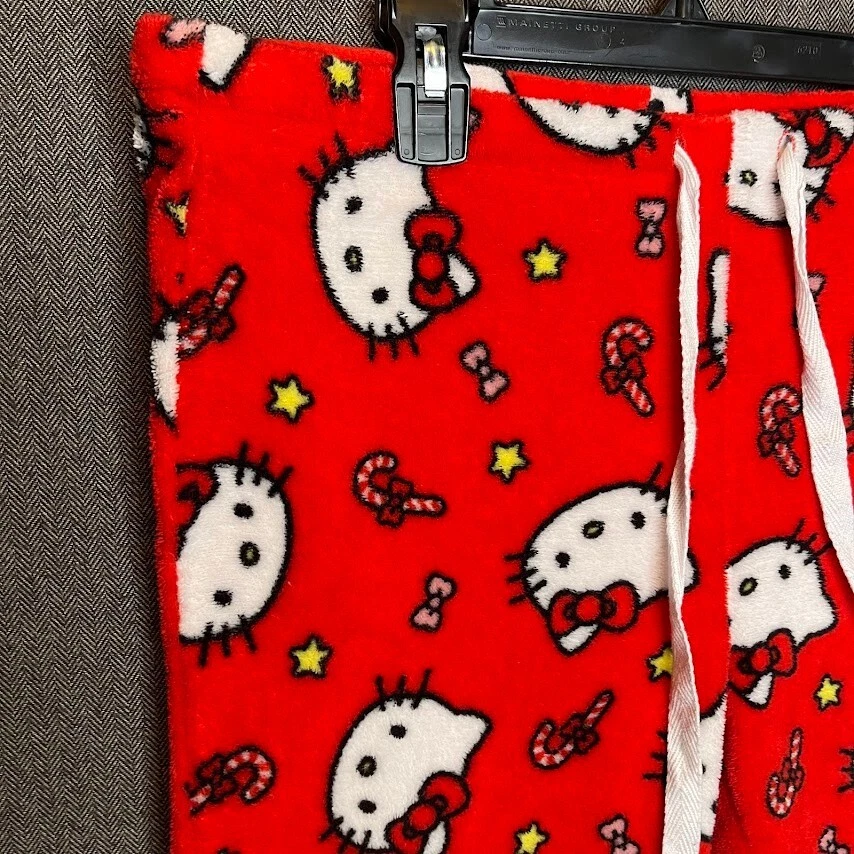 Pantalones de pijama Hello Kitty para mujer grandes rojos estampados caramelo colorido anime  Foto 4 de 4