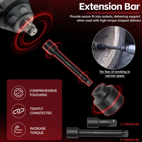 3/4" Drive Impact Socket Set, 27 pcs Standard SAE (7/8" to 2") & Metric(22-50mm) - Picture 11 of 19