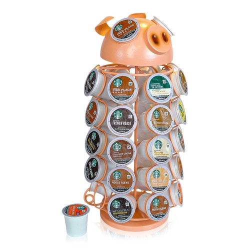 Made Easy Kit Carousel Coffee Pod Holder, Compatible with K-Cups (Pink Pig) - 第 8/15 張圖片