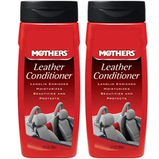 Mothers Leather Conditioner, Car Leather Care, 12 oz. (2-Pack)