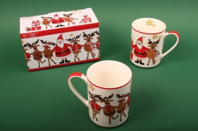 Jumbobecher im Set ''Santa & Friends'' Easy Life Geschenkset Weihnachten Xmas