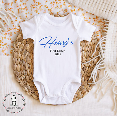 Personalisiertes erstes Osteroutfit Osterhase Hase Baby Weste Mein erstes Ostern