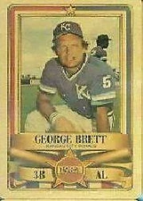 1982 Perma-Graphic All-Stars Gold Credit Card George Brett Kansas City Royals 