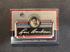 2003 SP Legendary Cuts Historical Impressions LOU BOUDREAU #66/350