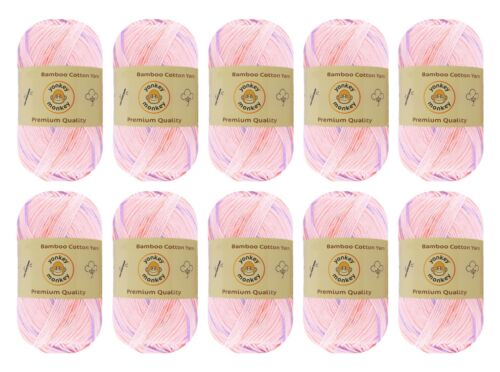 70% Bambus 30% Baumwolle Garn (10er Pack) von Yonkey Monkey 500 Gramm - Bild 42 von 49