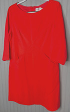 Eliza J Womens DRESS 14 Vibrant Red Pockets Elegant Lined Designer NEW $148