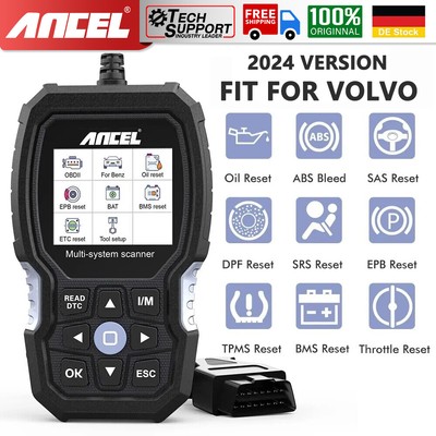 2025 ANCEL Profi OBD2 Diagnosegerät Auto Fehlerauslesegerät EPB DPF Für Volvo