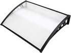 <!--F#f_0-->Window Awning Brown PC Panel with Black Bracket Outdoor Door Canopy Sun Shade Sh<!--F/-->