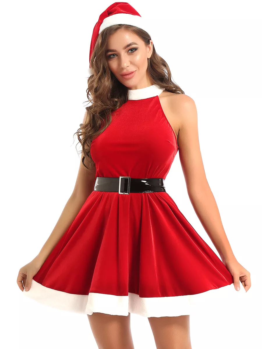 Red christmas dress womens sale