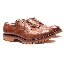 18K$ SILVANO LATTANZI Fur Crocodile Alligator Shoes UK: 9.5 US: 10.5 EU: 43.5