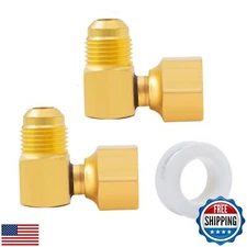 SUNGATOR 90° Elbow Flare Fitting, 3/8" Female Swivel x Male Flare Tube Fittin