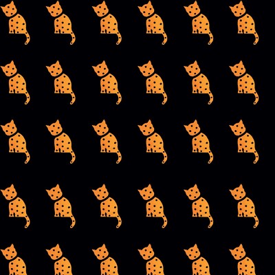 Feline Drive Fabric OLD MADE Cat Stamp Black Sold by the Yard