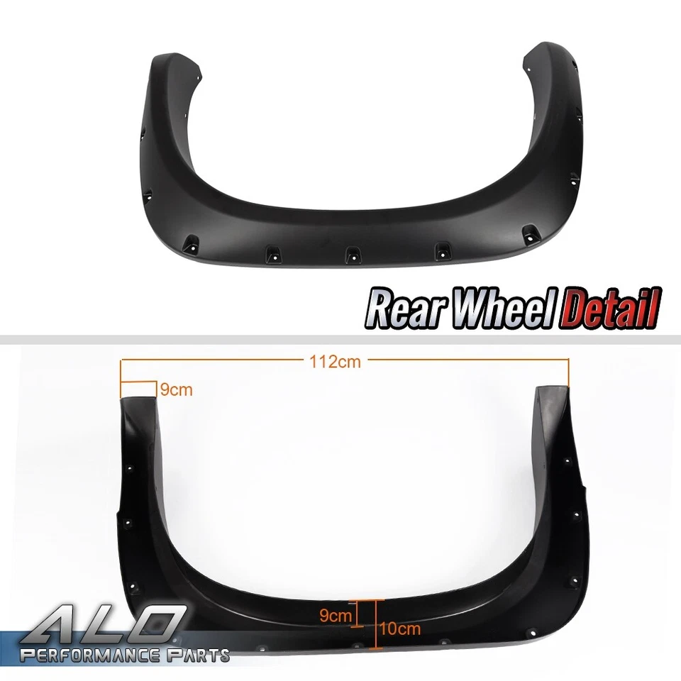 Fit For 02-08 Ram 1500 03-09 Ram 2500 3500 Pocket Bolt Rivet Fender Flares 4pcs Foto 3 de 4