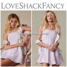 LoveShackFancy “Zane” dress in purple floral 4