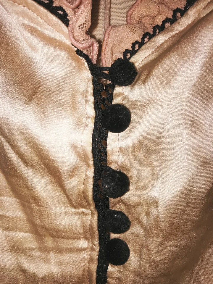 Wheels & Dollbaby Nude Pink Button up Lace Corset Top - image 4 of 4