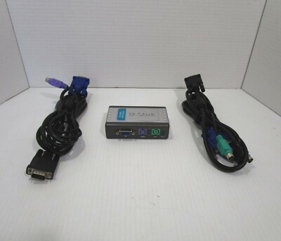 D-LINK DKVM-2K 2-Port Keyboard - Video - Mouse  KVM Switch IKVM2K-B1G