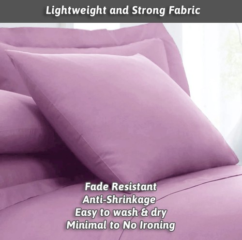 4 Pack Pillow Cases Brushed Microfibre Plain Pillowcases Envelope Close 50x75cm - Picture 64 of 74