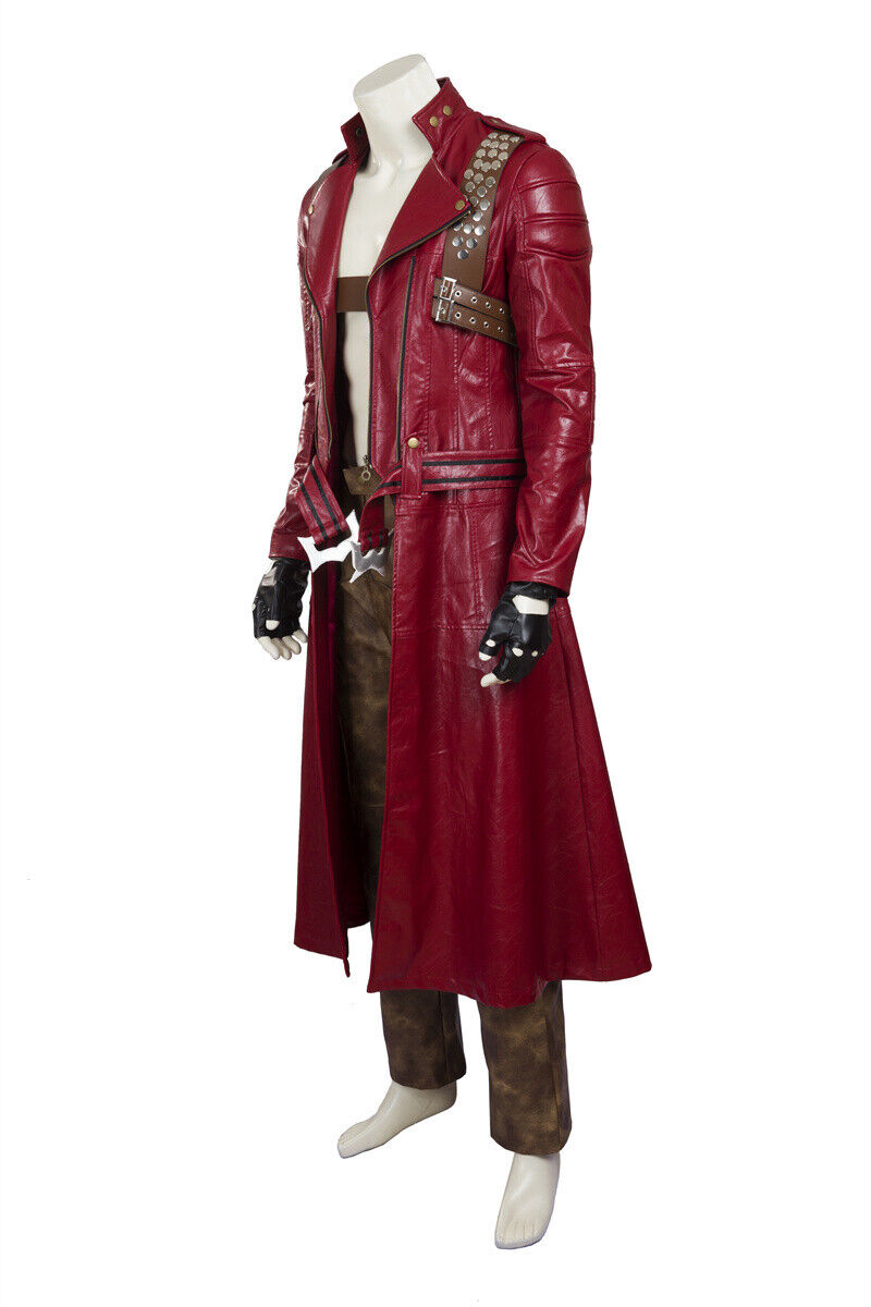 Devil May Cry Dante Cosplay Custome Outfit Red Windbreaker Pants