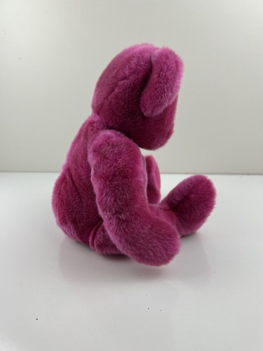 Silver Dollar City Magenta Hot Pink Teddy Bear Stuffed Animal Plush Toy Floppy - Picture 9 of 13