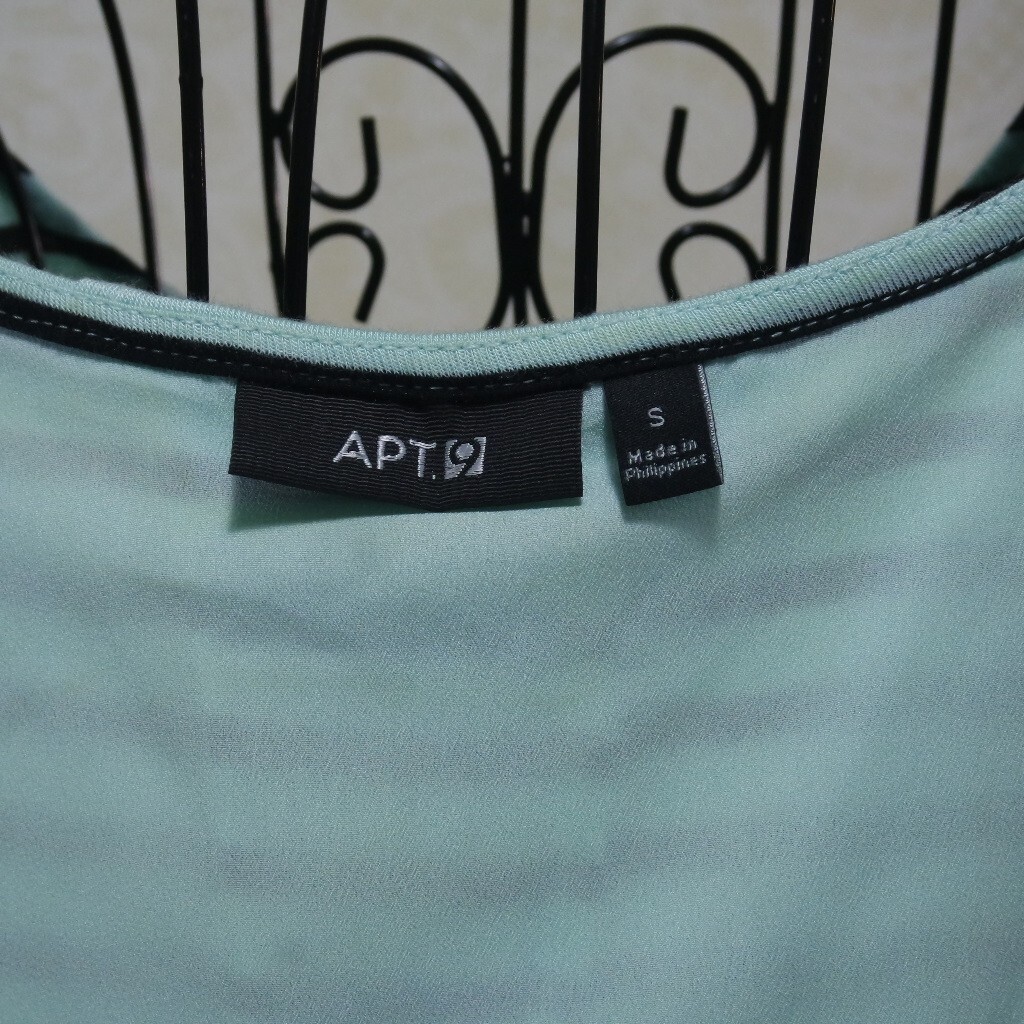 Apt.9 Blue Striped Split Layered Back Blouse - image 8