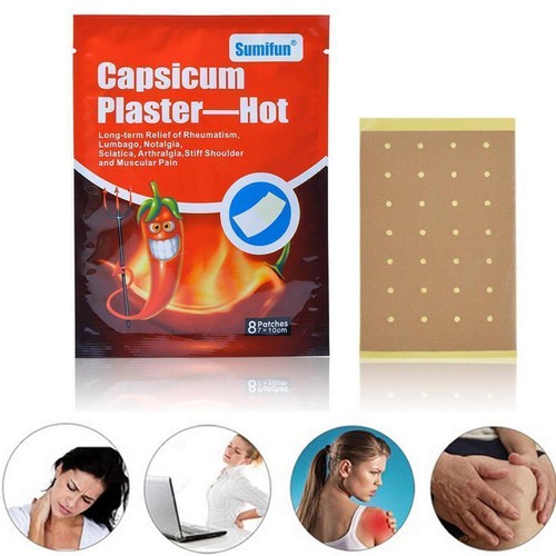 8PCS Capsicum Pflaster rot Pepper Strapping Schmerzlinderung K1U Gelenk R8M8 - Picture 11 of 12