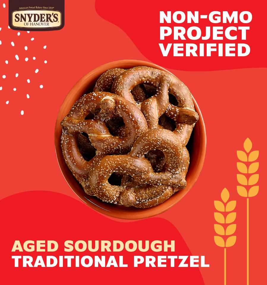 Snyder's of Hanover Pretzels, Sourdough Hard Pretzels, Family Size 16